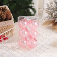 thumbnail image 5 of 6 piezas de adornos de bolas de Navidad, adornos de bolas de Navidad blancos y rosados, decoración para árbol de Navidad 2025, colgante para fiesta de boda y carnaval, 5 of 5