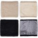 thumbnail image 2 of Juego de 2 bufandas cálidas de invierno con cuello infinito, bufandas de doble capa gruesas de lana a prueba de viento, regalos para mujeres y hombres (B-negro y beige) JAMW Sencillez, 2 of 5