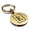 Gold, variant on Stainless Steel Elder Futhark Raidho Rune Round Medallion Keychain Circle Ring