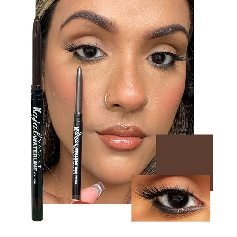 Pencil Eyeliner Cosmetics Brown) Vasanti Waterline Kajal (Rich