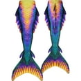 thumbnail image 2 of Fin Fun Atlantis - Mermaid Tail w/ Reinforced Tips & Monofin | 3D Side & Back Fins - for Women, Teen and Adults - (Riptide, Adult XL), 2 of 7