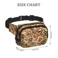 thumbnail image 6 of Japuie Animal Leopard Print Layer Fanny Pack with Adjustable Shoulder Strap,Double-Layer Waist Bag,Travelling Fanny Pack,Square Double Layer Waist Bag,for Exercise Running Travel Hiking, 6 of 7