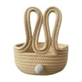 thumbnail image 2 of GFHFHITJ Easter Basket with Handle, Woven Bunny Easter Basket for Storage and Organizing Easter Egg Hunt Baskets Bags for Kids Easter Party Favors(Khaki), 2 of 6
