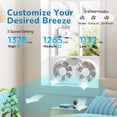 thumbnail image 4 of Tornado 9 Inch Dual Window Fan with 8-Hour Timer and 3-Speed Settings, 23.5-36 Inch Expandable, 3 Function Modes (Cooling/Exhaust/Circulation), Detachable Base, Remote Control Window Fan for Home, 4 of 8