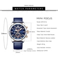 thumbnail image 6 of Men Watches Business Casual Wrist Watches (Multifunction/Waterproof/Luminous/Calendar) Genuine Leather Band Fashion Watch for Men, 6 of 6