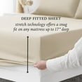 thumbnail image 2 of Hotel Style 1000 Tread Count Ivory Sugar Egyptian Cotton Luxury Bed Sheet Set, Queen, 2 of 10
