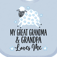 thumbnail image 4 of Inktastic My Great Grandpa and Grandma Love Me Boy Lamb Boys or Girls Baby Bib, 4 of 4