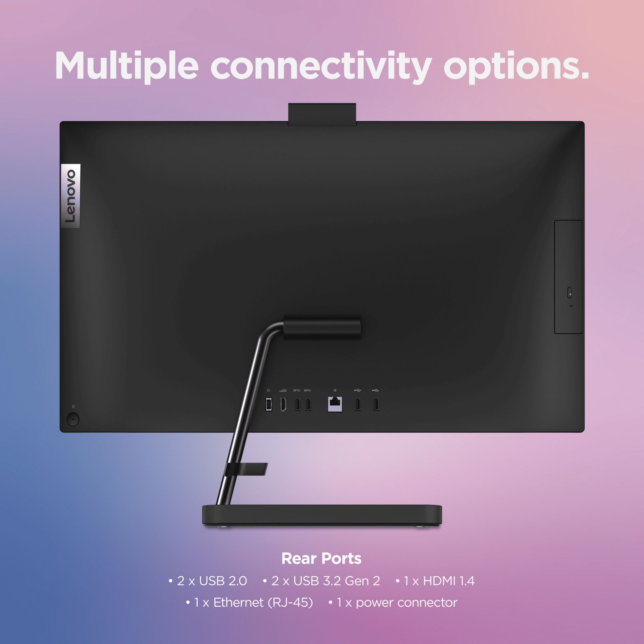 Lenovo IdeaCentre 3i 27 inch FHD Touch All-in-One Windows Desktop Intel Core i5-12450H 8GB RAM 512GB SSD Black