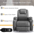 thumbnail image 3 of Furmax Electric Power Lift Leathaire Recliner Chair with Massage for Bedroom,Gray, 3 of 9