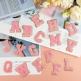 thumbnail image 4 of NANAHuang 26Pcs Self Adhesive Chenille Letter Patches A-Z, Chenille Letters for Clothing, Fabric, Shoes, Bags (Light Pink), 4 of 6