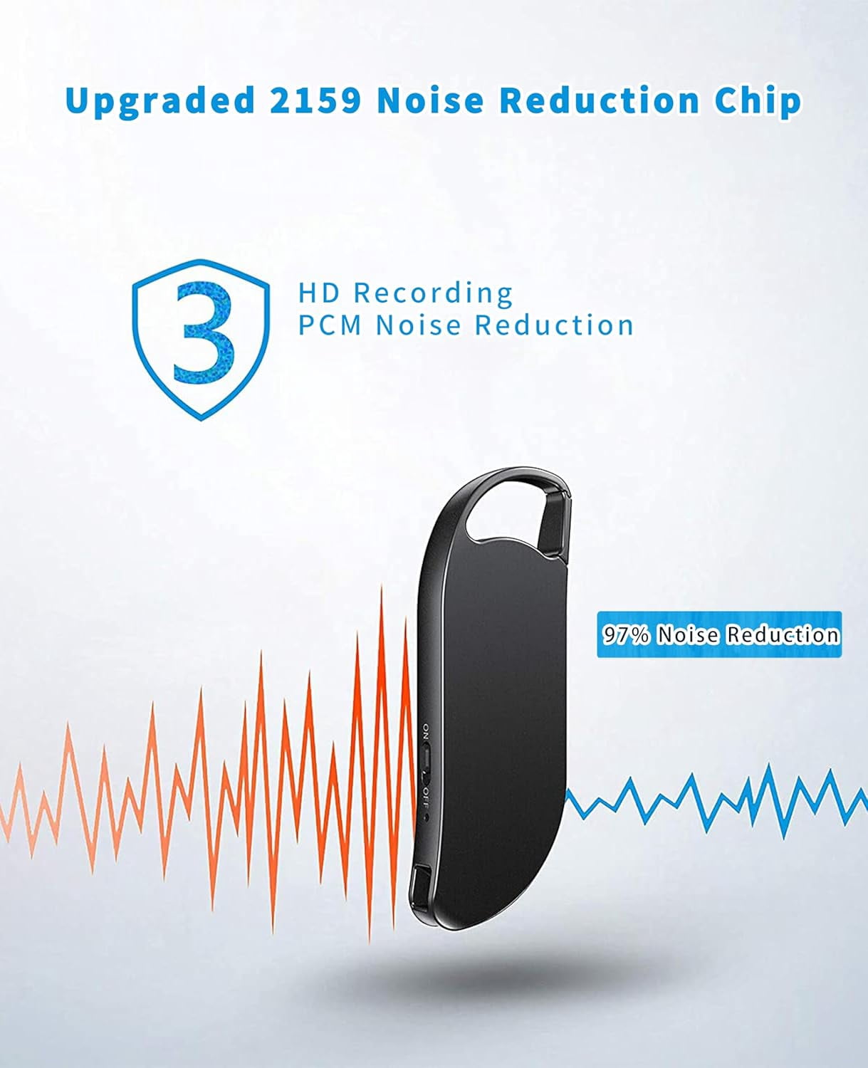 Vandlion 64GB Digital Voice Recorder, USB C Voice Activated Recorder with Noise Reduction for Lectures Meetings Interviews, 900 Hours Capacity, Metal Housing