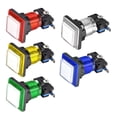 thumbnail image 1 of Juego de botón pulsador 34x34 cuadrado interruptor iluminado LED de 12V con microinterruptor para arcade de video 5 colores 5 piezas, 1 of 5
