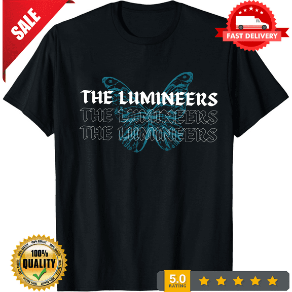 Limited EDITION New Rare The Lumineers Butterfly T-Shirt Unisex All Size Shirt E1103, LIMITED EDITION-TH66431