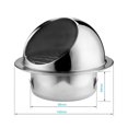 thumbnail image 2 of Rejilla de ventilación redonda de acero inoxidable 304, cubierta de ventilación de pared, salida de ventilación de 4 pulgadas, color plateado, 2 of 5