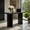 Black, variant on Demi Bonn 42 Inch Relief Narrow Entryway Console Table, 3D Textured T-Leg MDF Hallway Table for Living Room & Foyer, Black