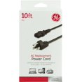 thumbnail image 4 of GE 10 ft AC Replacement AC Power Cord, Black, 34507, 4 of 5