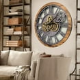 thumbnail image 5 of THE GEARS CLOCK Wall Clock with Real Moving Gears AM-LI_ 24 in Round Wood-Stone, 5 of 7