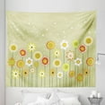 thumbnail image 1 of Yellow Flower Tapestry, Colorful Meadow with Abstract Dots Playful Vegetation Growth, Fabric Wall Hanging Decor for Bedroom Living Room Dorm, 5 Sizes, Pale Green Yellow, by Ambesonne, 1 of 1