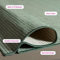 thumbnail image 5 of SAFAVIEH Courtyard Sloan Solid Indoor/Outdoor Area Rug, Dark Green/Beige, 5'3" x 7'7", 5 of 13