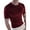 Red, variant on INCERUN Men's Summer Casual Short Sleeve Pleuche Crew Neck Tee Tops T-shirts
