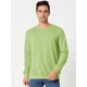 thumbnail image 3 of Sudadera de cuello redondo de color sólido de manga larga de ajuste regular básico informal para hombre Verde M, 3 of 6