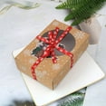 thumbnail image 4 of CNKOO 12Pcs/Set Christmas Box Easy to Take Window Design Exquisite Eye-catching Kraft Paper Merry Christmas Cookie Gift Box for Party, 4 of 10