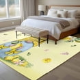 thumbnail image 4 of Yellow Lemon Gnome Large Area Rugs 5x8 ft Summer Fruit Pink Floral Leaves Washable Rug Non Slip Indoor Carpet Absorbent Floor Mat for Living Room Bedroom Dining Room, 4 of 9