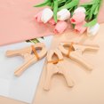thumbnail image 3 of 3Pcs Wooden Clips Beige for Clamping and Large Beach Towel Clips, 3 of 9