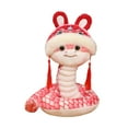 thumbnail image 2 of año Nuevo Chino 2025 serpiente de peluche de juguete estatuilla de serpiente estatua coleccionable adorno de cumpleaños decoración de año Nuevo Lunar Rosa 35cm, 2 of 8