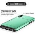 thumbnail image 4 of for iPhone X/XS Case, iPhone 10 Case, Hybrid iPhone X/XS Phone Case Wallet Case Card Holder Heavy Duty Protection Shockproof Anti Scratch Soft Rubber Bumper Case for iPhone X/XS 5.8inch Mint, 4 of 14