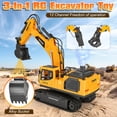 thumbnail image 3 of Huge Wave 3-in-1 Remote Control Excavator Toys for Boys, 12 Channel 1:20 RC Construction Vehicles, Birthday Gifts Boy Toys for 3-8 Years Old, 3 of 7