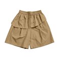 thumbnail image 6 of Stylish Layered Shorts for Women Loose Elastic Waist Straight Leg Drawstring Casual Shorts, 6 of 6
