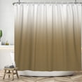 thumbnail image 2 of Lfeey Brown and White Ombre Shower Curtain with 12 Hooks, Waterproof and Washable Decorative Shower Curtain for Bathroom, 72x78 inches, 2 of 5