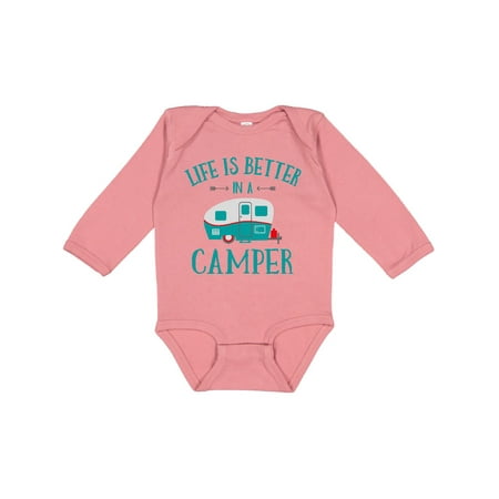 

Inktastic Life s Better in a Camper Gift Baby Girl Long Sleeve Bodysuit