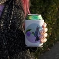 thumbnail image 3 of Hummingbird Crowned Woodnymph Purple Violet Can Cooler - Drink Sleeve Hugger Collapsible Insulator - Beverage Insulated Holder, 3 of 3
