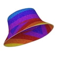 thumbnail image 2 of Bingfone Colorful Glitter Rainbow Bucket Hat For Men Women,Packable Reversible Printed Sun Hats,Fisherman Outdoor Travel Hiking Beach Caps, 2 of 9