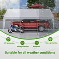 thumbnail image 6 of Heavy Duty 13x20 ft Carport with Removable Sidewalls & Roll-Up Windows, Portable Garage Tent with Doors, All-Season Outdoor Canopy Shelter for Car, Truck, Boat - White, 6 of 9