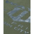 thumbnail image 3 of Wayne Enterprises T-Shirt - Metallic Silver Print Military Green (M), 3 of 4