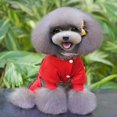 thumbnail image 4 of Chaqueta de Algodón con Capucha para Perro Perfecl S Rojo, 4 of 8