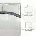 thumbnail image 3 of Noble Linens 2-Piece Gray Ombre Print Comforter Set, Twin/TwinXL, 3 of 9