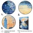 thumbnail image 3 of Designart "Pier Reflections Beach Photo III" Landscape & Nature Floater Framed Wall Decor, 3 of 7