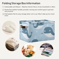 thumbnail image 6 of Happy Whales Storage Basket, Durable Canvas Organizer With Handles Large Collapsible Storage Bins Boxes for Home Office - 1 Pack Home Decor, 6 of 7