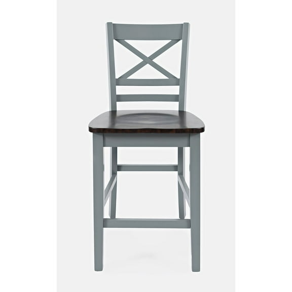 Jofran Asbury Park Solid Acacia Farmhouse X Back Stool (Set of 2)