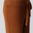 thumbnail image 4 of Women's Pants Fashion Casual Pants For Women Rib Knit Wide Leg Elastic Waist Casual Flowy Sweater, 4 of 6