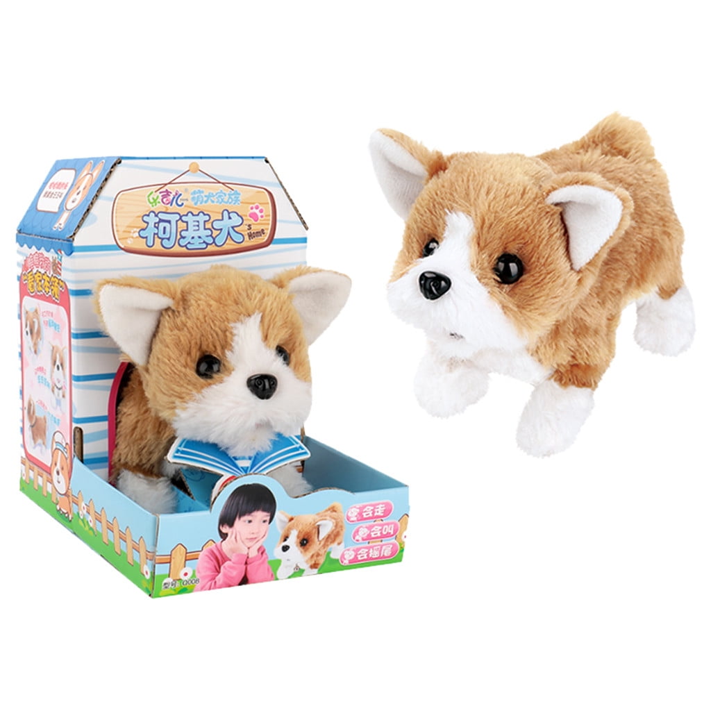 Cute Walking Pet Barking Electric Toy Soft Gift Plush Dog For Kids