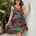thumbnail image 3 of Mola De Panama Fish Sleeveless Dress Women Summer Evening Dresses Ladies Sundress, 3 of 7