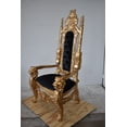 thumbnail image 4 of Gold and Black Fabric Lion Chair Size: 70" x 36" x 26"H, 4 of 11