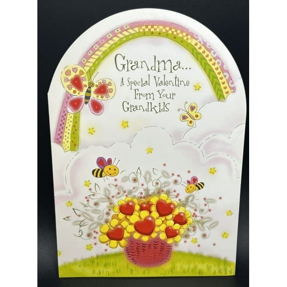 For Grandma From Grandkids Valentine's Day Greeting Card w/Envelope