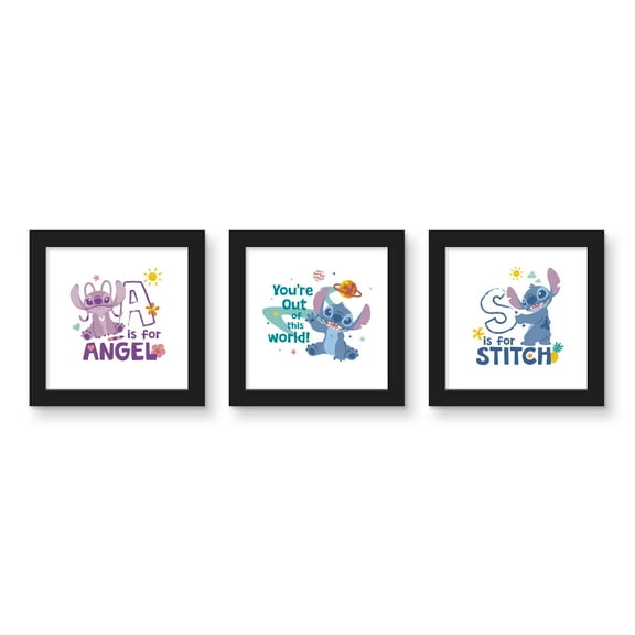 Gallery Pops Disney Lilo & Stitch - Alphabet Wall Art Bundle (3-Pack)