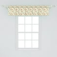 thumbnail image 2 of Ambesonne Autumn Valance Pack of 2, Pine Cones Leafs Rose Hip, 54"X12", Cream and Dark Peach, 2 of 3